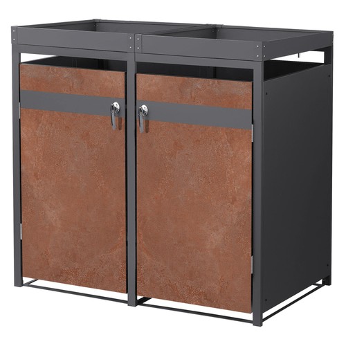 Cache poubelle double bacs - double, 2